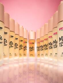 Matte Cover 12h Pink Up Maquillaje Líquido de Cobertura Media y Acabado Mate Control de Brillo Larga Duración 30 ml - 500 Medium - Ver 7