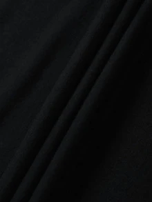 Camiseta estampada de moda informal, versátil, transpirable, de gran tamaño para mujer - Negro - Ver 3