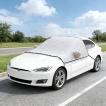 Sturdy & Tight Automotive Windshield Cover - Prevents Snow, Frost And Dust, All-Weather Universal Fit For All Vehicle Models - Car Cover - View 1