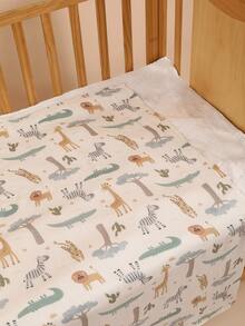 1pc Soft, Comfortable & Breathable Baby Swaddle Blanket With Printed Pattern, Oeko-Tex Certified - Multicolor - View 20