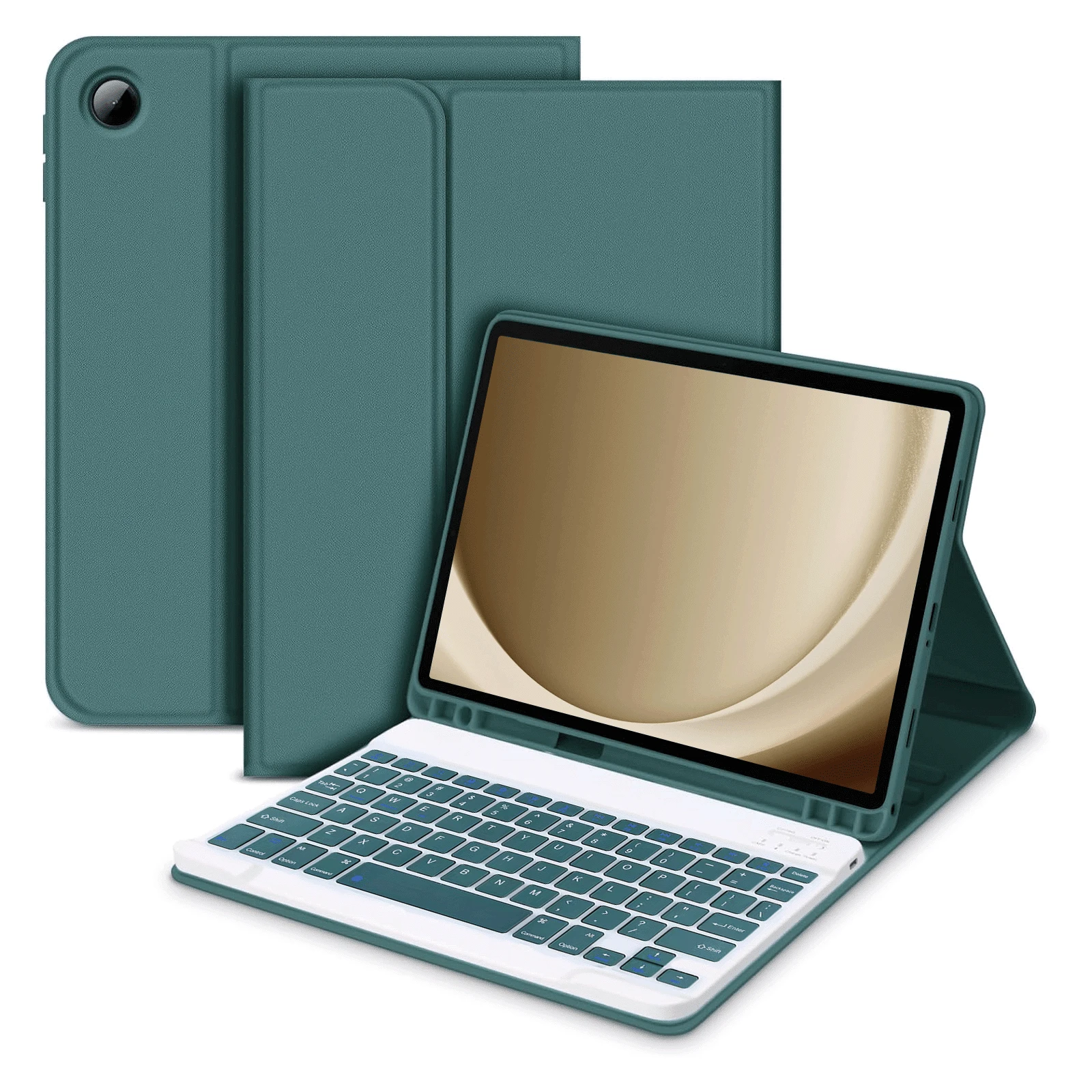 Detachable Wireless Bluetooth Keyboard (150mAh) With Pen Slot Keyboard Case Compatible With Samsung Galaxy Tab, Redm SE