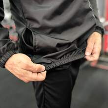 Men's Waterproof Windbreaker Jacket With Hood - Black - View 8