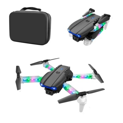 E99D Quadcopter Drone Luces LED que cambian de color 360P Cámaras duales Altura Hold Rc Plegable Dron