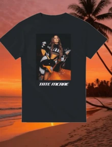 Tate McRae Album T-Shirt _ Cool Cotton Tee For Fans _ Perfect Gift - Negro - Ver 1