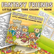 40 Pages - 180gsm, A Fantasy Adventure Coloring Book, Thick And Durable Paper, Soft And Cute Style, Includes Knight And Pet + Castle Adventure Scenes, Line Drawing Coloring, Rich In Layers, Suitable For Children's Coloring + Stress Relief + Parent-Child Interaction, An Educational Picture Book For Children, A Suitable Gift For Girls, A Perfect Gift For Wedding Season And Mother's Day - Fantasy Friends - View 10