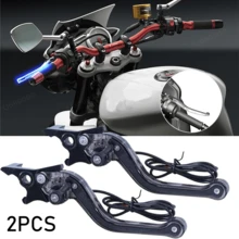 1 Pair Of Motorcycle Handlebar LED Lights, Blue Light Mode, With Yellow Flowing Turn Signal Effect, Motorcycle LED Accessory Lights, Cool Modification. - Motorcycle Handlebar LED Lights - View 4