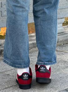 adidas originals Superstar 2 百搭舒適 板鞋 男女同款 深紅色 - 深紅色 - 查看 3