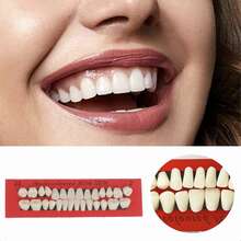 1/2 piezas Prótesis dentales de resina, adecuadas para festivales y fiestas, resistentes al desgaste y alta dureza, dientes postizos universales - Multicolor - Ver 2