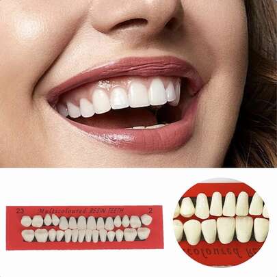 1/2pcs Resin Dental Makeup Props, Suitable For Festivals And Parties, Wear-Resistant And High Hardness, Universal False Teeth