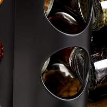 12-Jar Rotating Spice Rack, Black - Black - View 5