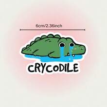 1pc/3pcs Crocodile, Rizz Vinyl Sticker - Polypropylene, Great For Car Bumpers, Laptops And Tumblers - Symbol Of Life, Universe And Everything School Supplies - Vinyl - View 5