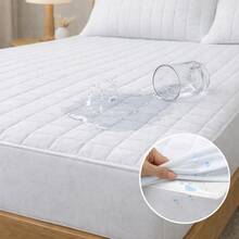 100% Waterproof Mattress Protector With Elastic All Around – Total Protection - Gris - Ver 3