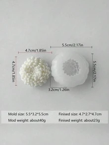 1个3D菊花莲花蜡烛模具，多用途，耐热易清洗，适用于蜡烛/肥皂/香薰石/石膏/树脂/粘土蜡烛模具，感恩节、春季、返校季、婚礼季、复活节、情人节、生日等场合，适合初学者，家居装饰 - 菊花矽膠模具 - 查看 9