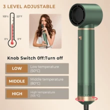 5-In-1 Green & Gold Air Styler: Perfect Valentine's Gift With 800W Power For Curling, Straightening & Drying, Ideal For Travel & All Occasions - 查看 4