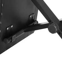 Piano Stool/Bench, Adjustable Height, Foldable, Metal, Faux Leather, Foam Padding, Black, Dimensions: 39 X 29 X 37-47 Cm - Black - View 9