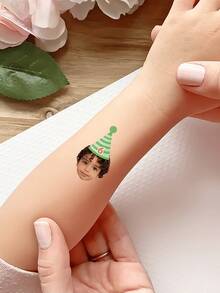 Customized Photo Temporary Tattoos For Adults, Personalized Fake Tattoos With Names For Couples, Bachelorette Party Temporary Tattoos, Valentine's Day Gifts, Wedding Gifts, Wedding Accessories, Bridesmaid Gifts, Christmas Gifts, Christmas Decorations, Thanksgiving Gifts, New Year Gifts, Party Decorations - Multicolor - View 10