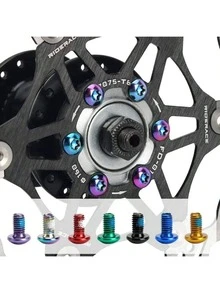 12 piezas Tornillos Torx para disco de freno de bicicleta, T25 M5x9mm de acero inoxidable para bicicleta de carretera, accesorios de ciclismo de colores, piezas de bicicleta de montaña - Multicolor - Ver 2