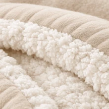 Cobertor com Mangas Sherpa Casa Dona Super Quentinho e Macio para Relaxar no Frio - Bege - Visão 4