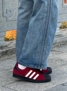 adidas originals Superstar 2 百搭舒適 板鞋 男女同款 深紅色 - 深紅色 - 查看 1