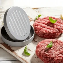 11.7cm Diameter Aluminum Hamburger Patty Maker Press With ABS Handle, Non-Stick And Easy To Clean, Depth 1.8cm - Random Color - View 2