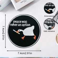 1pc Silly Goose Embroidered Patch, Humorous Funny Patch, Iron-On/Applicable For Backpacks, Hats, Jackets - Multicolor - View 2