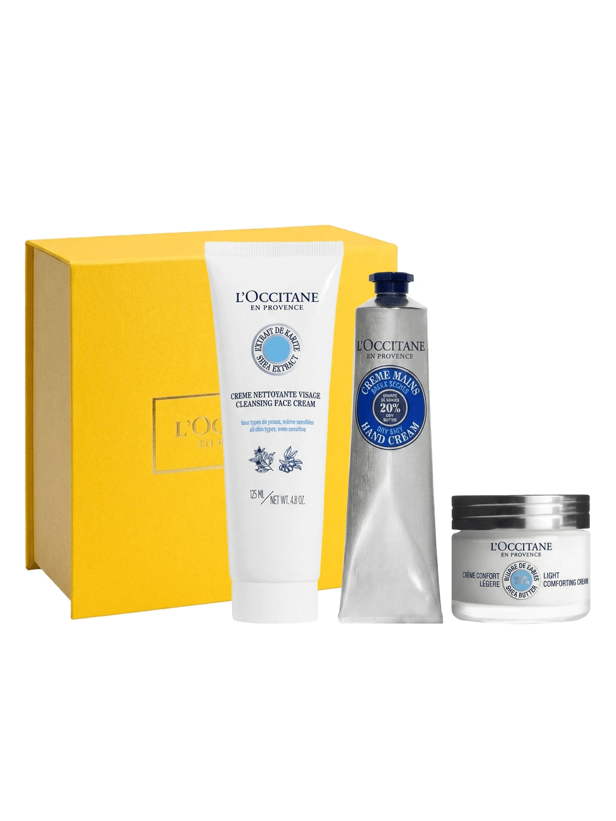 L'Occitane Shea Skin Care Trio 3 Pcs Set (Cleansing Cream 125ml+Hand Cream 30ml+Light Comforting Cream 50ml) 4.8oz/125ml+1oz/30ml+1.7oz/50ml - Multicolor - View 1