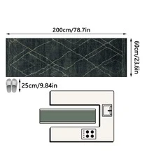 1 pieza Alfombra/Tapete/Felpudo/Pasillo de estilo marroquí vintage con patrón geométrico abstracto desgastado, alfombra suave y lavable para baño, cocina, entrada, pasillo, dormitorio, sala de estar y talla grande - Multicolor - Ver 11