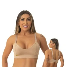 Reinforced Bra, Double Comfort With Reinforced Elastic And Elegance!! 127 - Chocolate Brown - View 4