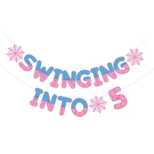 1 Set, Spider Web Birthday Bunting, Swinging Into 1st 2nd 3rd 4th 5th 6th Birthday Banner, Hero Themed Party Supplies For Boys Girls, Indoor Party Backdrop Decorations, Room Wall Hanging Decor, Birthday Party Favors - Multicolor - View 14