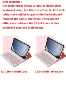 适用于三星 Galaxy Tab、Pad SE 的可拆卸无线蓝牙键盘保护套，带笔槽 - 超薄轻巧支架保护套（深绿色） - 墨綠色 - 查看 10