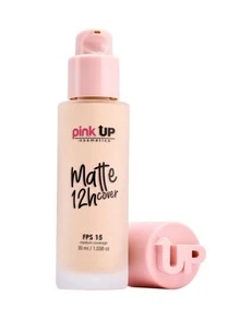 Matte Cover 12h Pink Up Maquillaje Líquido de Cobertura Media y Acabado Mate Control de Brillo Larga Duración 30 ml - 300 Beige - Ver 2