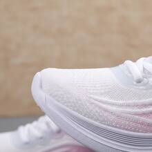 Tenis de mujer casuales y deportivos, zapatillas de malla transpirable con suela de goma suave, zapatos para mujer cómodos y ligeros para correr, tenis para mujeres con cordones y plataforma de estilo moderno y elegante, calzado deportivo con amortiguación y suela flexible de alta calidad. - Rosa - Ver 7