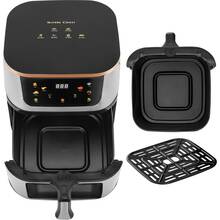 Esta freidora de aire eléctrica de gran capacidad de 13,5 litros y 4000 W cuenta con pantalla táctil y ventana de visualización, cocina sin aceite y permite preparar papas fritas y pan. Es multifuncional, viene con un enchufe estándar estadounidense  110-130 voltios  y su elegante diseño la hace ideal para uso familiar y un regalo ideal para fiestas y aniversarios. - Tipo de Enchufe A USA (110-127V) - Ver 4