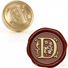 BAOFALI 1pc Medieval Letter Wax Seal Stamp, Brass Head Wooden Handle, Suitable For Thanksgiving Cards/Envelopes/Gift Packaging/Wedding Engagement Party Invitations - Multicolor - View 5