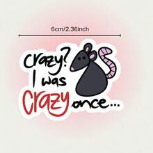 1pc/3pcs Black Frog Cloak "Was I Mad? I Once Was" Sticker - Polypropylene, Suitable For Car Rear Window, Laptop, And Water Bottle, Representing Life, Universe And Everything Stickers Scrapbook Supplies Scrapbooking - vinil - View 3