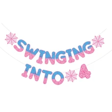 1 Set, Spider Web Birthday Bunting, Swinging Into 1st 2nd 3rd 4th 5th 6th Birthday Banner, Hero Themed Party Supplies For Boys Girls, Indoor Party Backdrop Decorations, Room Wall Hanging Decor, Birthday Party Favors - Multicolor - View 11