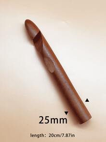 Large Wooden Crochet Hooks - 15mm, 20mm, 25mm Wooden Crochet Hooks, Suitable For Chunky Yarn, Used For Crocheting Giant Hooks, Ideal For Thick Blankets And Large Projects - Large Bead Crochet Hook In Carbonized Color - View 8