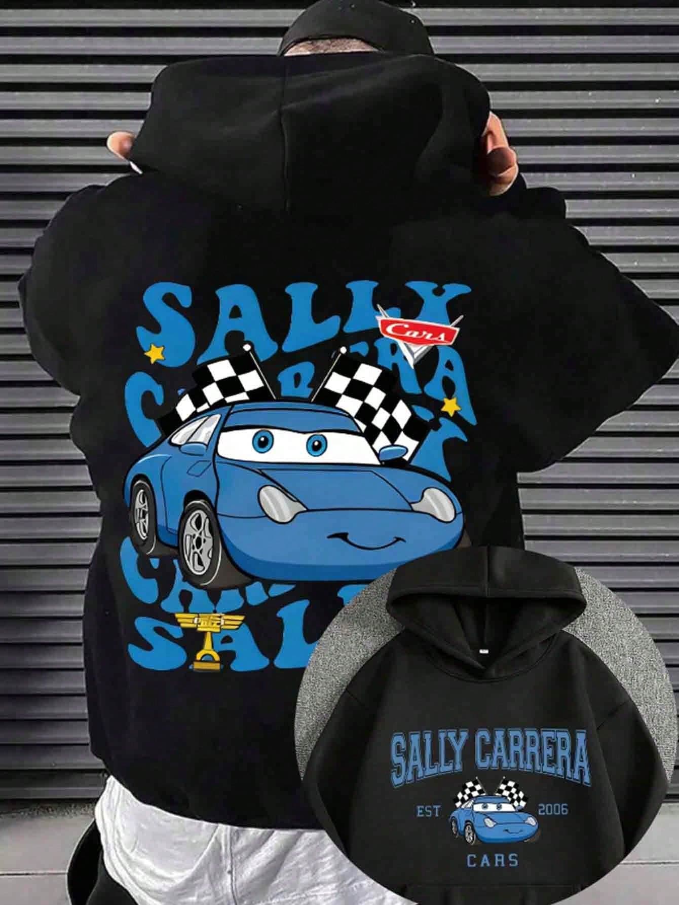 Disney UNIHLO Super Athlete Printed Heavyweight Long-Sleeved Hooded Sweatshirt, Perfect For Autumn And Winter, Versatile And Casual, Suitable For Any Occasion - màu đen - Xem 1