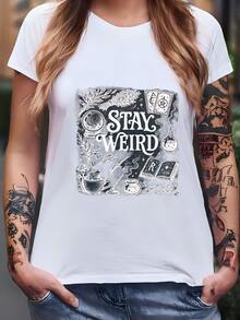 Camisa, Camisa Extraña, Camisa De Fiesta De Halloween, Camisa Bruja, Temporada Espeluznante, Halloween Bruja, Regalo De Halloween 2025, Mujeres Camiseta - Blanco - Ver 2