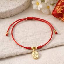1 chiếc vòng tay thời trang tối giản mặt dây chuyền hình Chúa Jesus màu đỏ, kiểu dáng thắt bím, có thể điều chỉnh kích thước, vòng tay may mắn cho nữ, vòng tay đơn giản thanh lịch, vòng tay tôn giáo, vòng tay đôi, vòng tay bạn bè, quà tặng sinh nhật, quà tặng kỷ niệm. - Nhiều màu - Xem 7