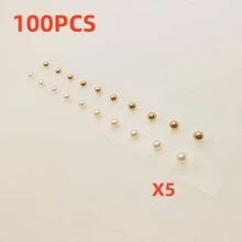 Perlas de acupresión para la oreja, la terapia de masaje de acupresión para la oreja ayuda a relajar el Body y la mente, aliviar el estrés, fácil de usar. - Multicolor - Ver 37