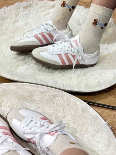  Adidas Originals SAMBA OG Versatile Comfortable Thin-Soled Durable Low-Top Sneakers Women's White