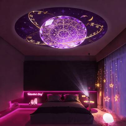 3/6/10pcs LED Projection Light, 360 ° Rotating LED Projector, Bedroom Decorative Atmosphere LED Projection Light, Festival Atmosphere Light, Suitable For Wall, Ceiling, Interior, Bedroom, Decorative Projection Light, Room Living Room, Festival Decoration, LED Projection Atmosphere Light