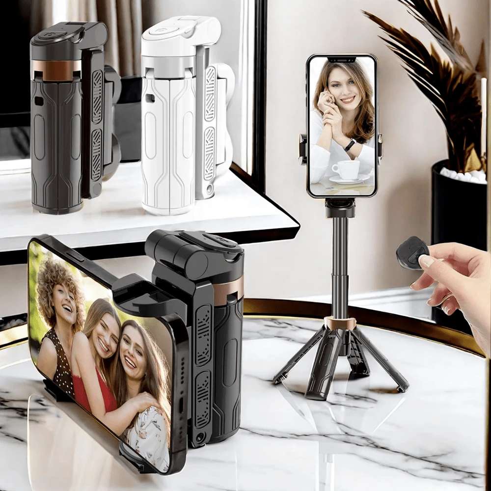 Super Mini Selfie Stick Portable Phone Holder Tripod Multifunctional Integrated Design Bluetooth Remote Control - one-size - View 1