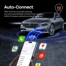 REMAX 无线 CarPlay 适配器，兼容 Apple CarPlay，轻松将有线 CarPlay 升级为无线 CarPlay，即时连接，自动重连，超迷你 CarPlay 适配器，兼容 iPhone，适用于内置 CarPlay 的汽车，超迷你尺寸汽车配件，超级实用的汽车用品 - KY-4111 - 查看 7