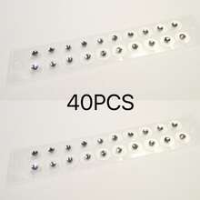 Perlas de acupresión para la oreja, la terapia de masaje de acupresión para la oreja ayuda a relajar el Body y la mente, aliviar el estrés, fácil de usar. - Multicolor - Ver 33