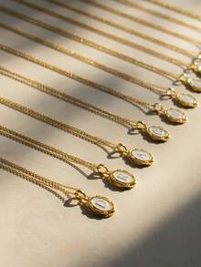 1 Pc Personalized Retro Minimalist Wedding Accessories, Letters A-Z Available, Birthstones To Prevent Fading. - Multicolor - View 7