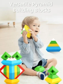 Juego de juguete de torre de bloques de construcción gigantes divertidos y educativos para niños, que inspiran el apilamiento creativo, el desarrollo de la coordinación mano-ojo y la imaginación, adecuado para niños de 3+ años, regalo creativo - Multicolor - Ver 2