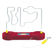JOGO DESAFIO DE CHOQUE FICTÍSIO LABIRINTO BRINQUEDO EDUCATIVO COM LUZ E SOM - Vermelho - Visão 2