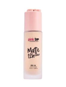 Matte Cover 12h Pink Up Maquillaje Líquido de Cobertura Media y Acabado Mate Control de Brillo Larga Duración 30 ml - 300 Beige - Ver 3
